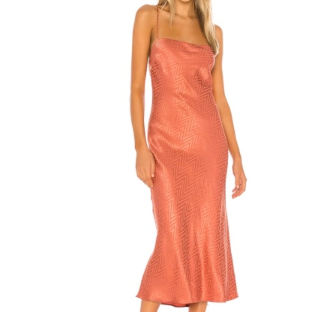 ASTR the Label Trinity Midi Dress. Color: Canyon. Size Small.